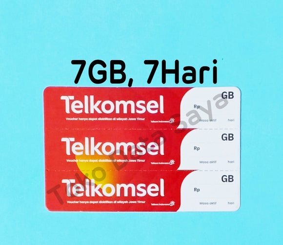 Voucher Kuota Data Telkomsel 7GB, 7 Hari JATIM