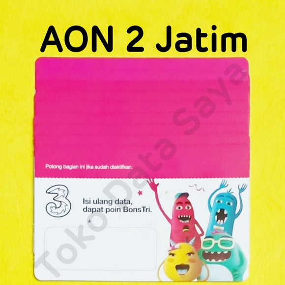 Voucher Kuota Data 3 / Three / Tri AON 2 (3.5GB) JATIM