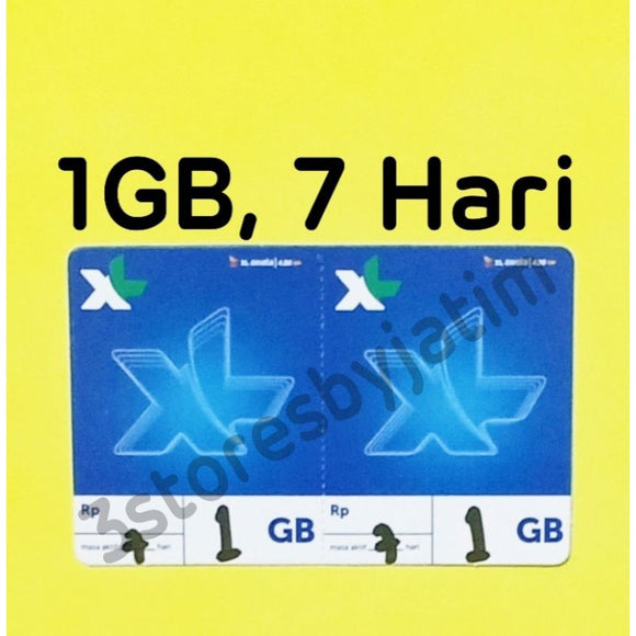 Voucher Kuota Data XL HotRod SPECIAL S 3GB, 7 Hari